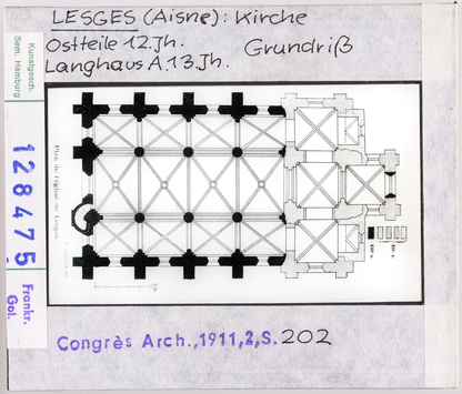 Vorschaubild Lesges: Kirche, Grundriss 